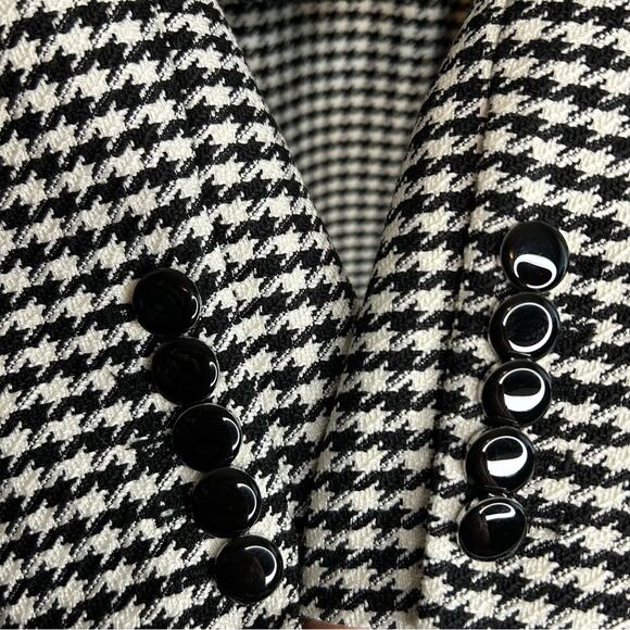 VERONICA BEARD Hutchinson Houndstooth Oversized Belted Dickey Blazer - Picture 7 of 8
